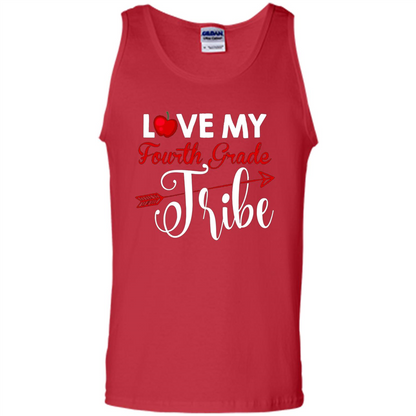 Love My Fourth Grade Tribe T-shirt School Day T-shirt Red