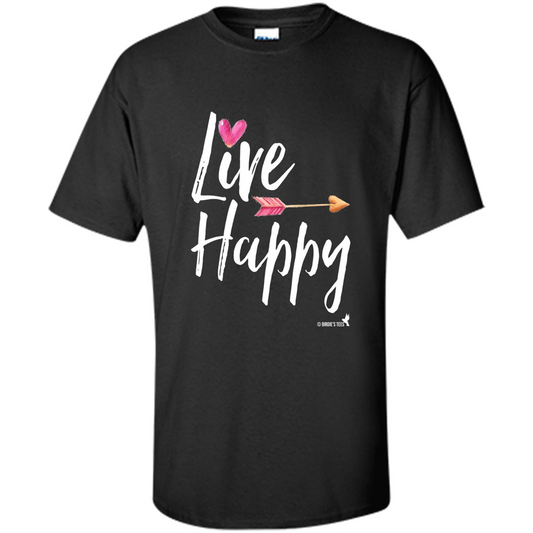 Live Happy T-shirt Black
