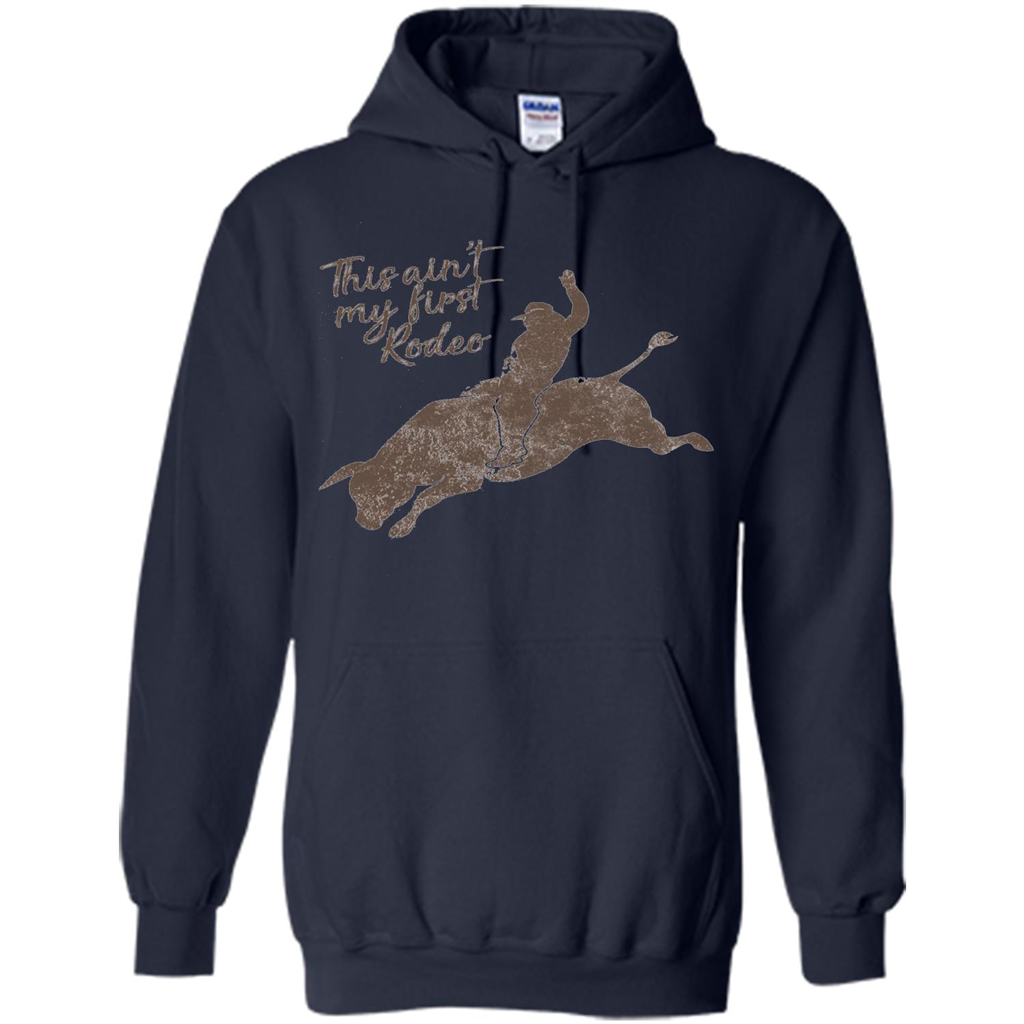 Bull Riders and Calf Ropers - This Ain't My First Redeo T-shirt Navy