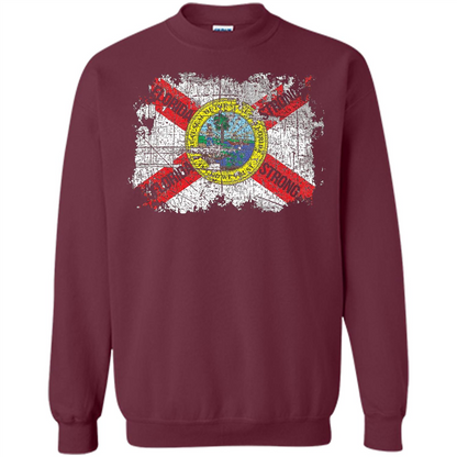 Florida Strong T-shirt Florida Distressed Flag T-Shirt Maroon