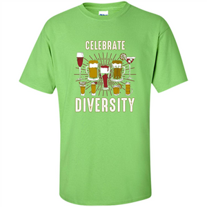 Alcohol Diversity T-Shirt Celebrate With Beer And Booze