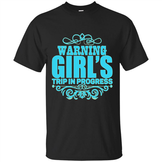 Warning Girl's Trip In Progress T-shirt Royal