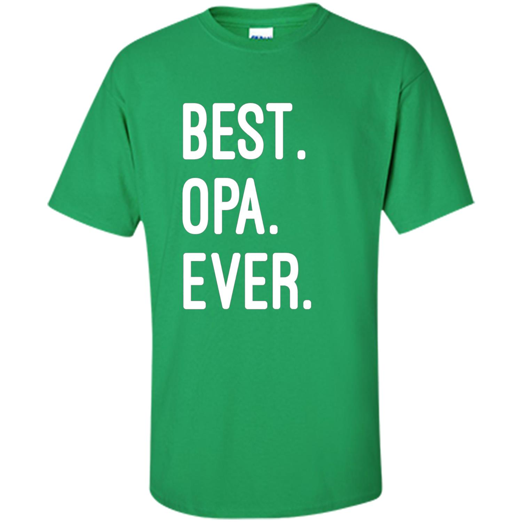 Fathers Day T-shirt Best Opa Ever Irish Green