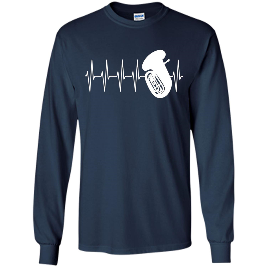 Heartbeat Tube Sousaphone T-shirt Navy