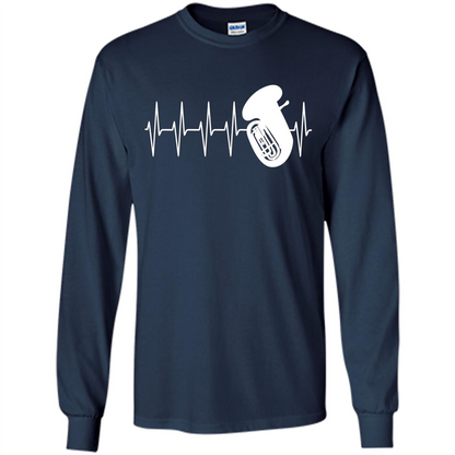 Heartbeat Tube Sousaphone T-shirt Navy