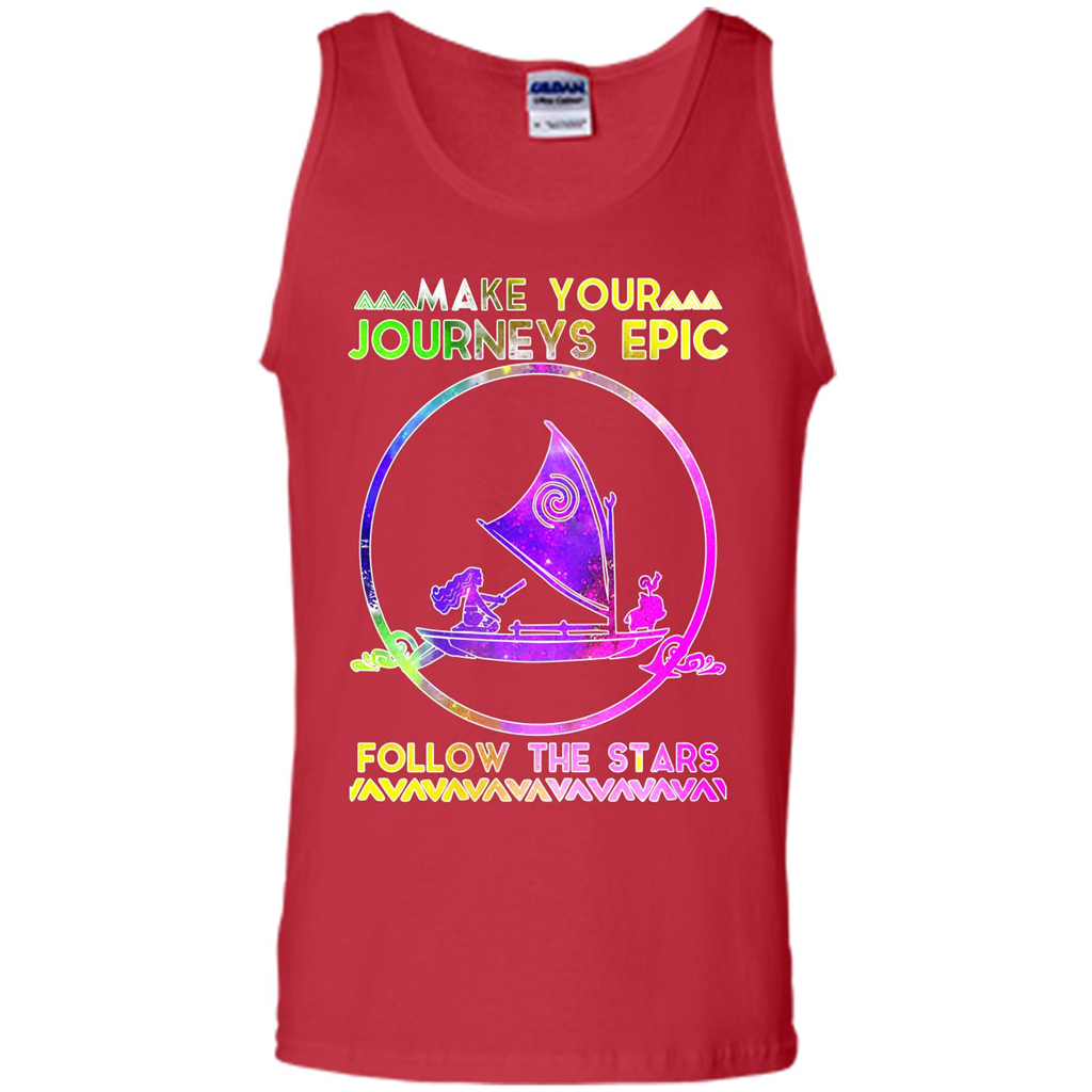 Movie T-shirt Make Your Journeys Epic Follow The Stars Red
