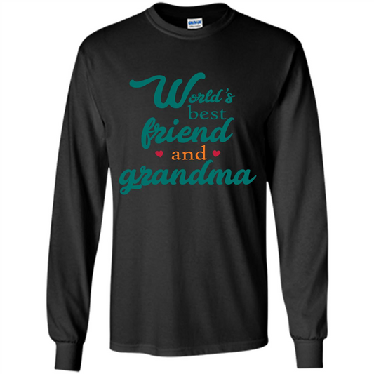 Grandma T-shirt World‰۪s Best Friend And Grandma Black