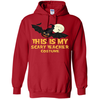 Funny Halloween Teacher T-shirt This is My Scary Teacher Costume Red