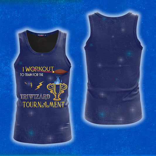 I Workout To Train For The Triwizard Tournament Harry Potter 3D Tank Top