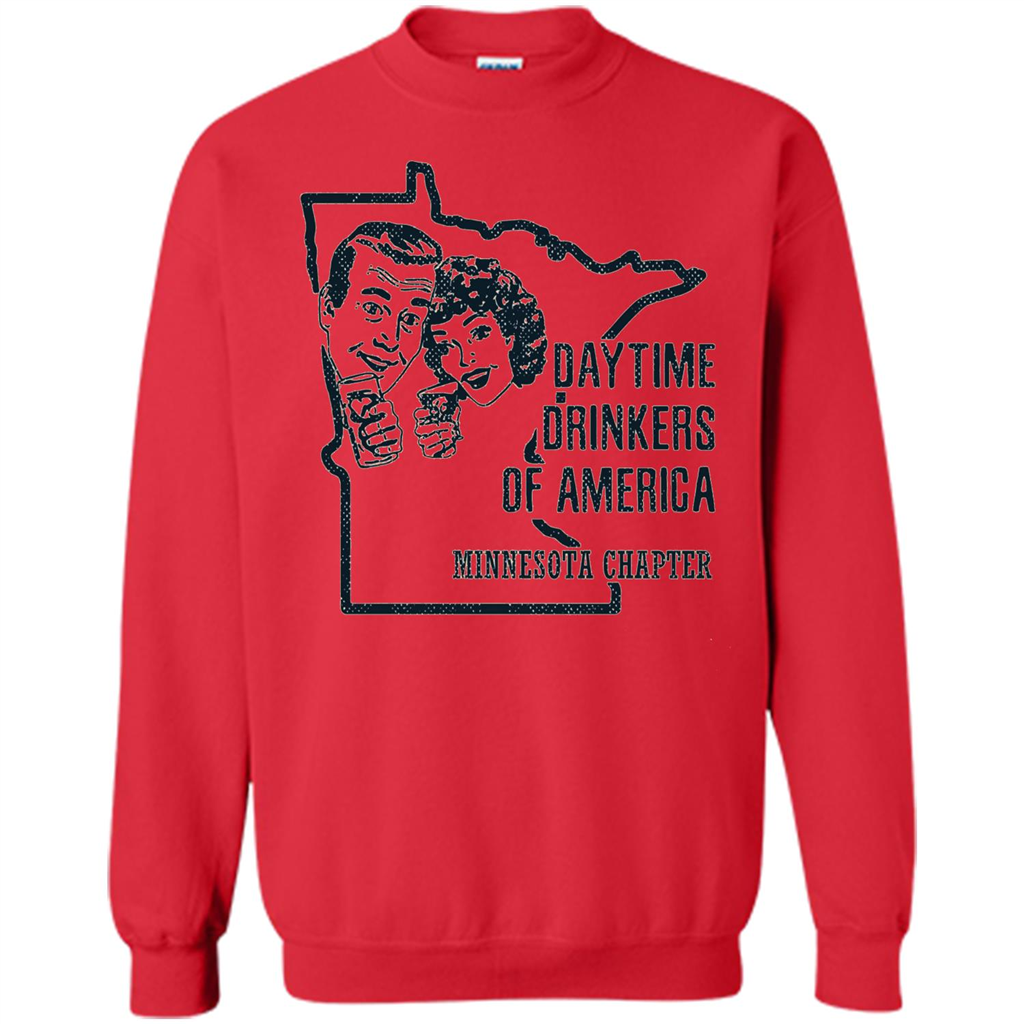 Minnesota Daytime Drinkers Shirt Beer Wine Alcohol Joke T-shirt Red