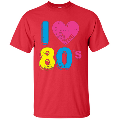 Vintage T-shirt I Love the 80's T-shirt Red