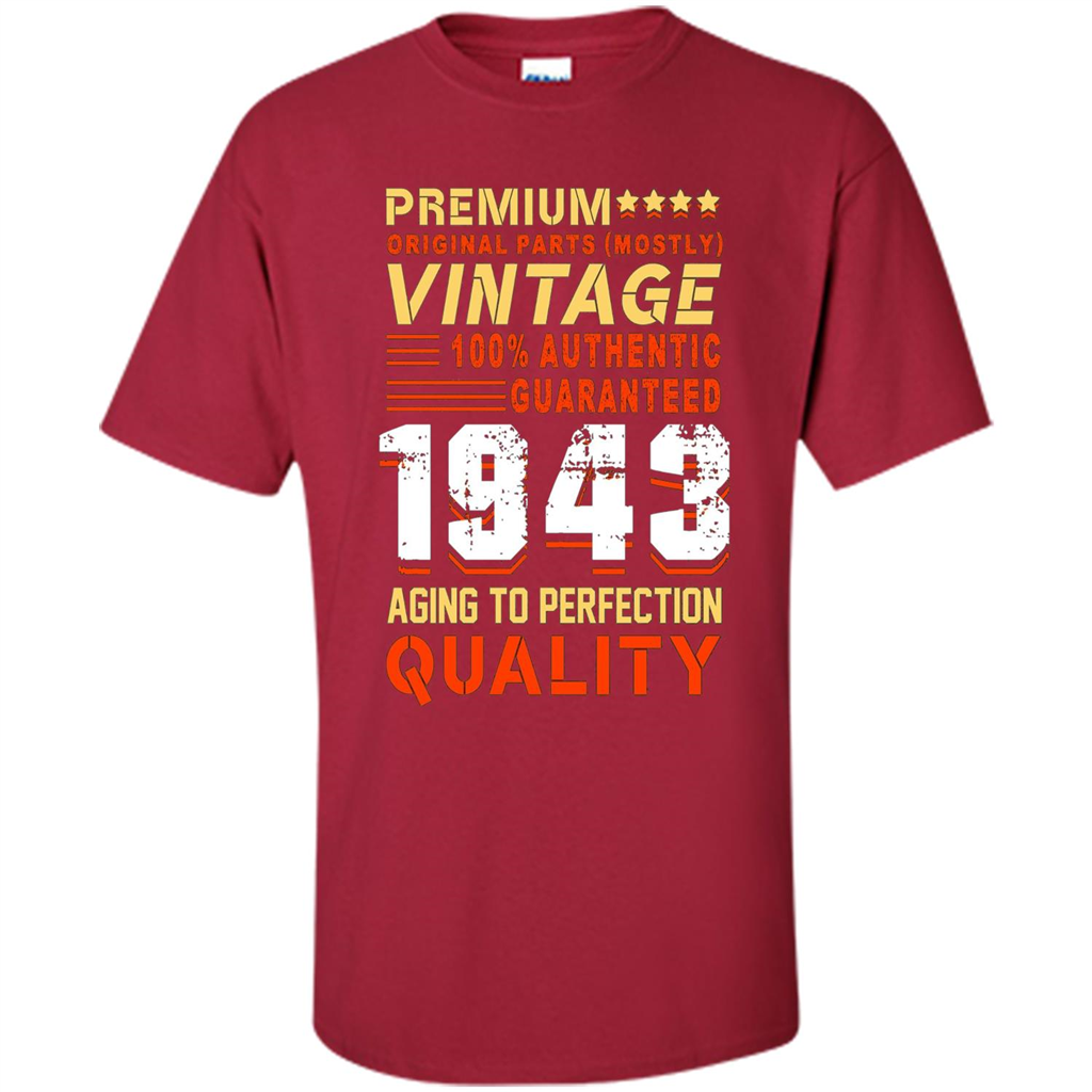 Vintage 1943 T-Shirt Aging To Perfection Quality Cardinal