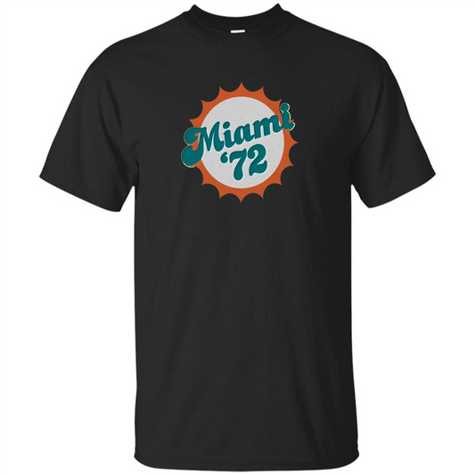 Miami 1972 Shirt Undefeated Sports Vintage T-shirt Black