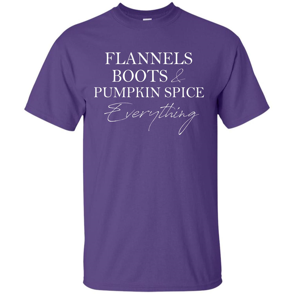 Halloween T-shirt Flannels Boots Pumpkin Spice Everything T-shirt Purple