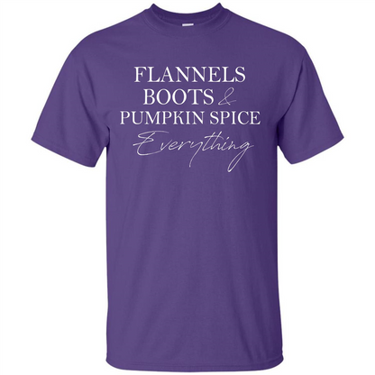 Halloween T-shirt Flannels Boots Pumpkin Spice Everything T-shirt Purple