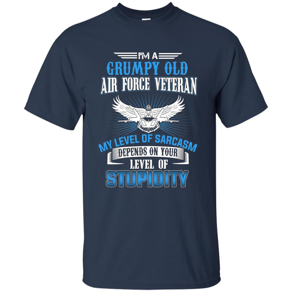I'm A Grumpy Old Air Force Veteran T-shirt Navy