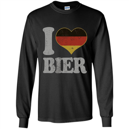 Oktoberfest T Shirt Germany Drinking Beer I Love Bier T-shirt Black