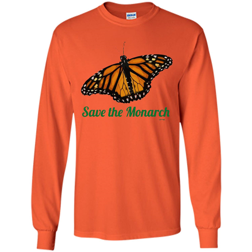 Save the Monarch Butterfly T-shirt Orange