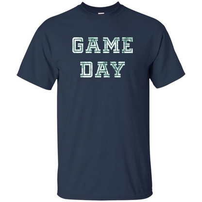 Game Day Football T-Shirt For Football Fans Navy