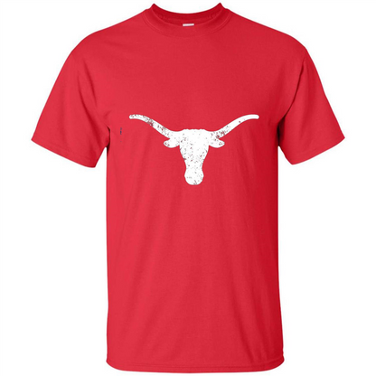 Texas Longhorn Distressed T-Shirt Texas Cowboy State T-shirt Red