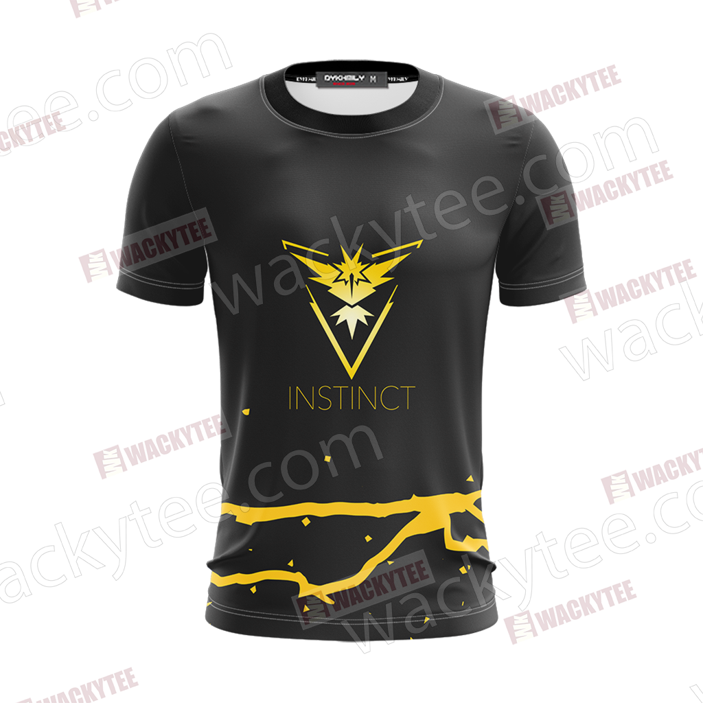 Team Instinct Pokemon Go Unisex 3D T-shirt