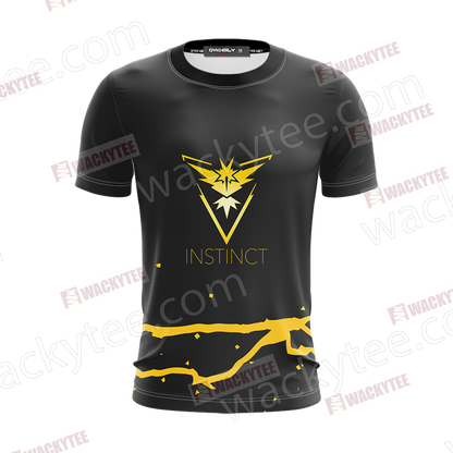 Team Instinct Pokemon Go Unisex 3D T-shirt