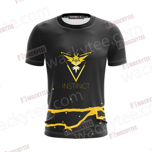 Team Instinct Pokemon Go Unisex 3D T-shirt