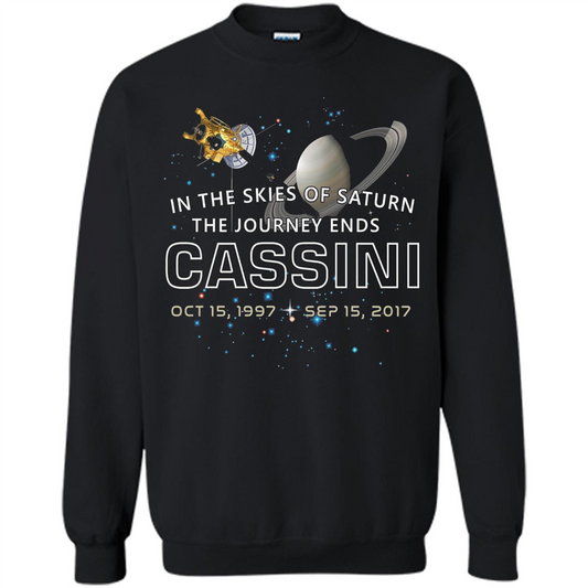 Cassini Spacecraft: End Of Mission At Saturn T-shirt Black