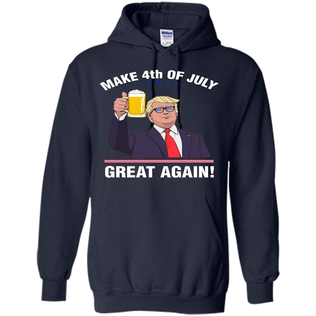 American T-shirt Make 4th Of July Great Again Navy