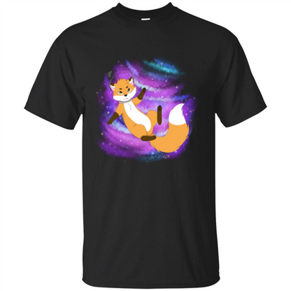 Space Fox T-shirt Black