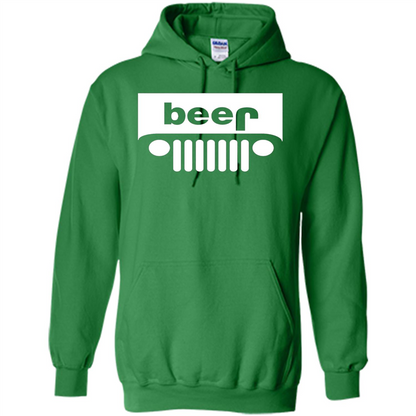 Funny Drinking T-shirt Adult Beer Jeep Irish Green