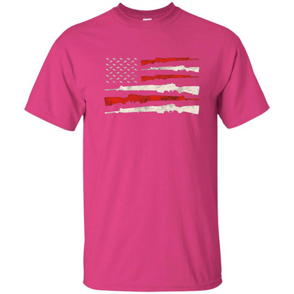 USA Flag Of Guns 2nd Amendment T-shirt Heliconia