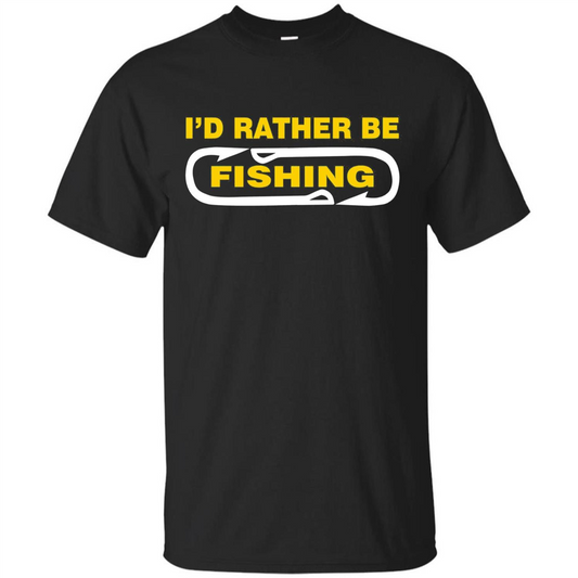 I'd Rather Be Love Fishing T-shirt Black