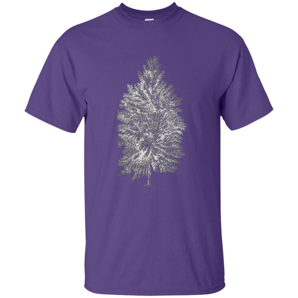 Poplar Tree T-shirt. Tree Poplar Tree Woodsman T-shirt Purple