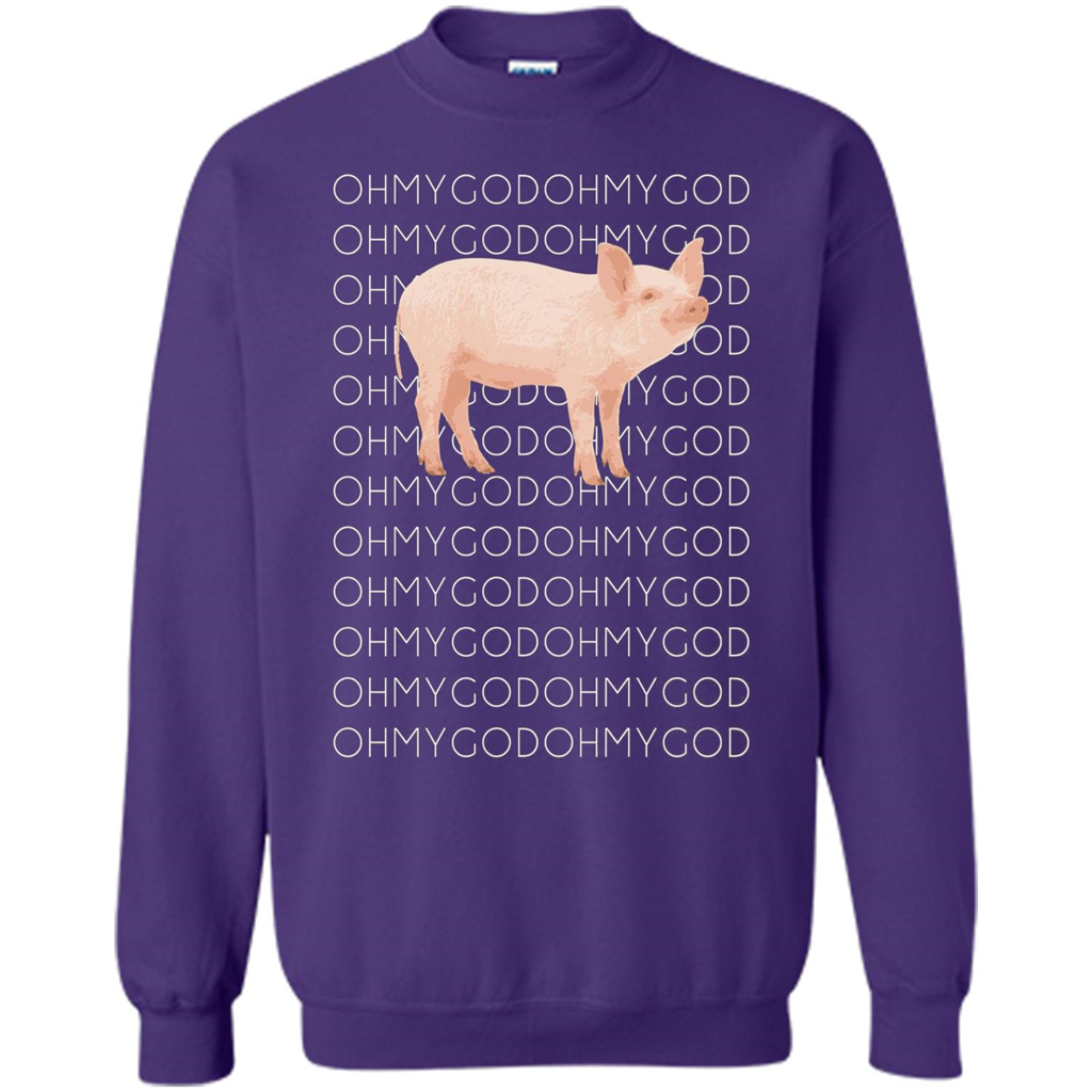 Oh My God Pig T-shirt Cute Pig T-shirt Purple