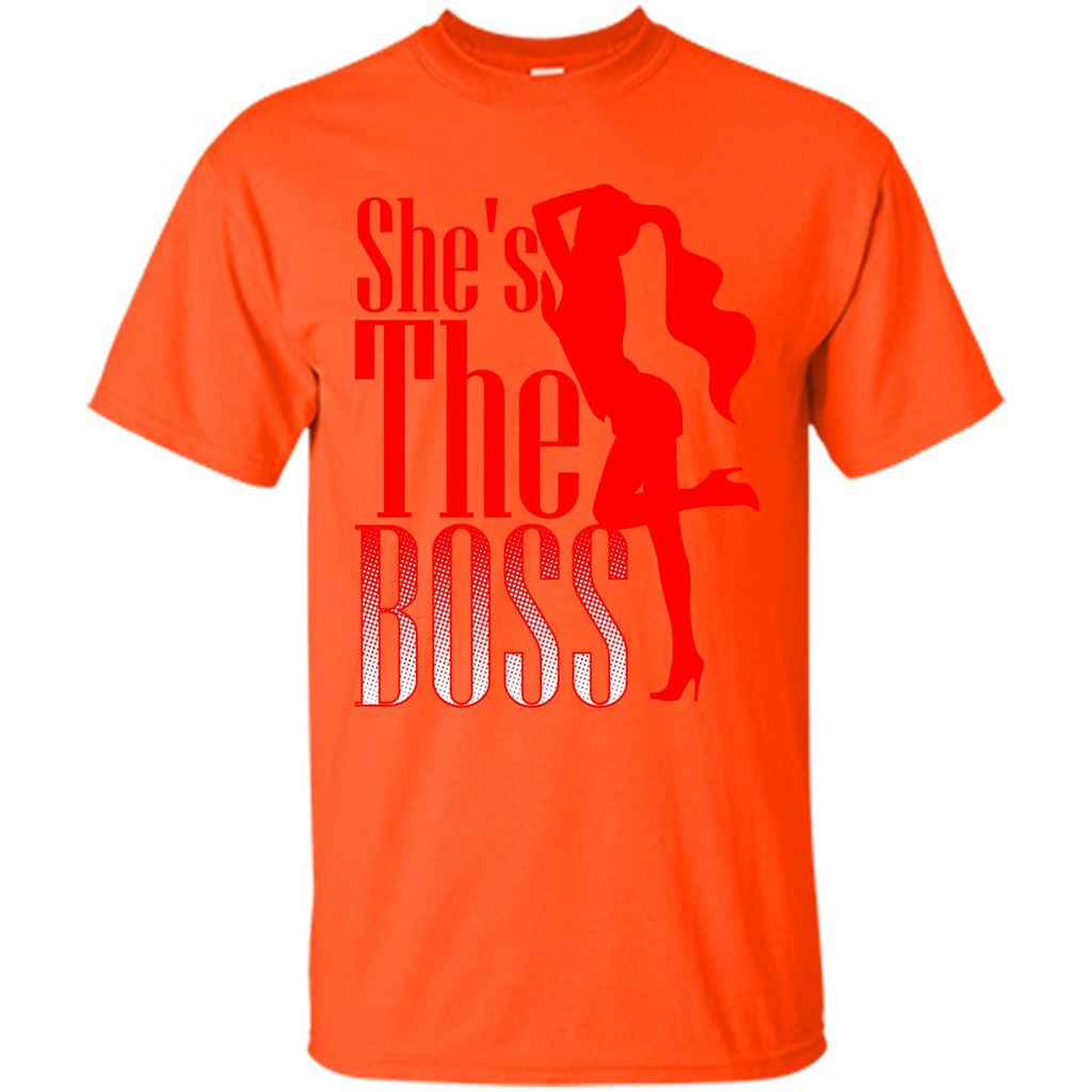 She's The Boss T-shirt Orange