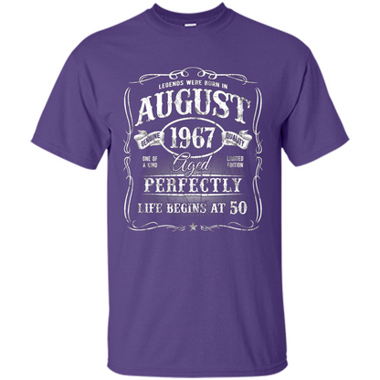 Legends Were Born In August 1967 T-shirt Purple