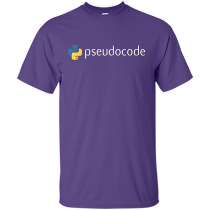 Funny Python Programming Pseudocode T-shirt Purple