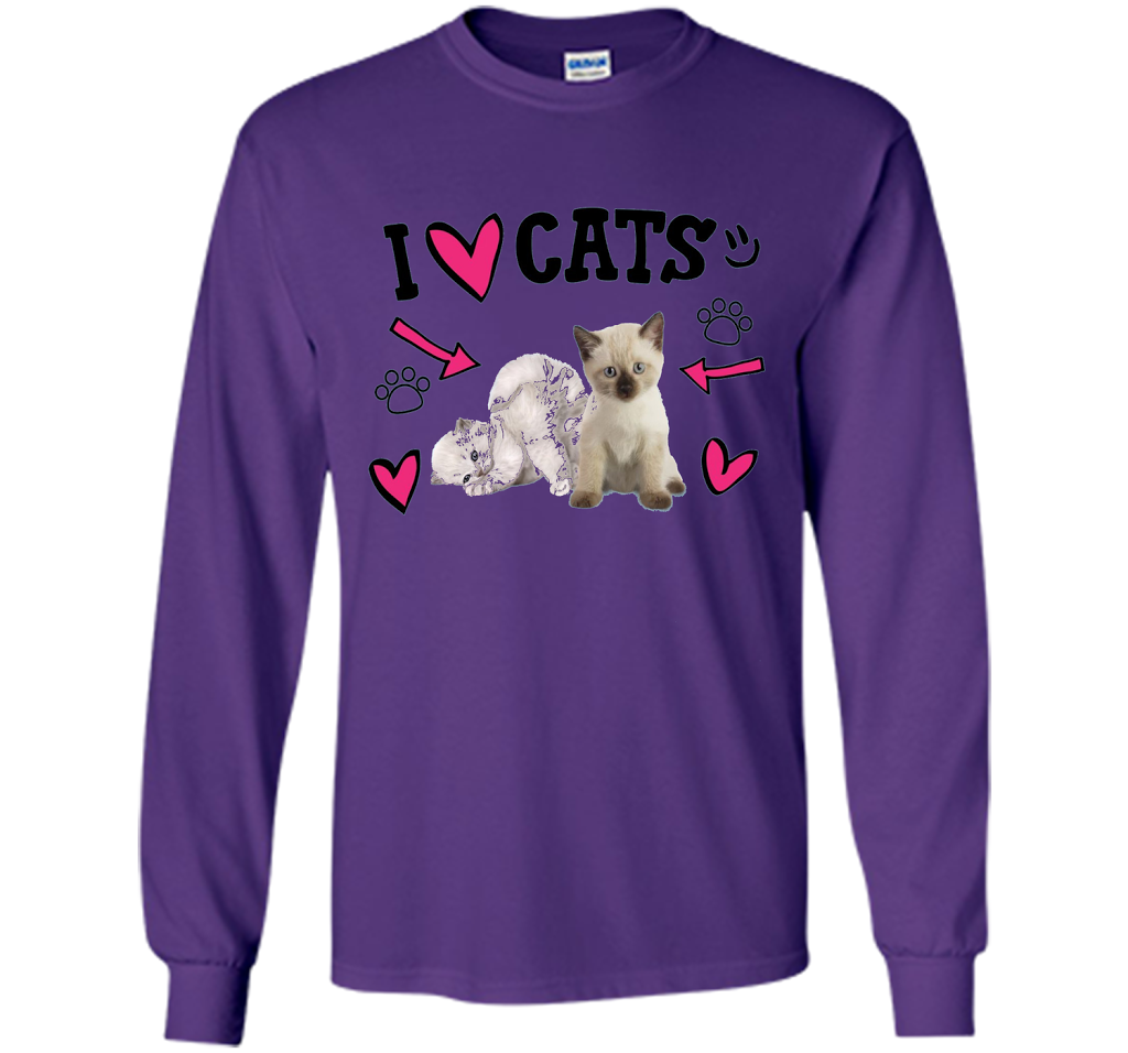 I Love Cats Cute Shirt shirt Purple