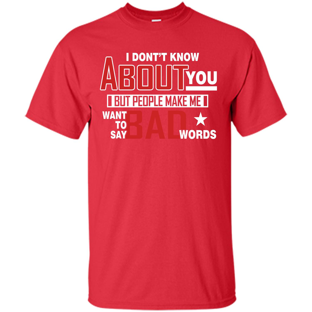 Lifestyle T-shirt Want To Say Bad Words Red