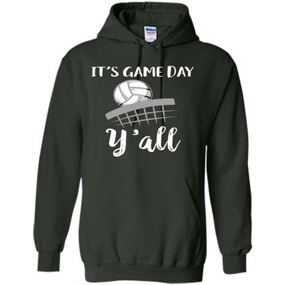 Volleyball Lovers T-shirt It's Game Day Y'all Tshirt Forest Green