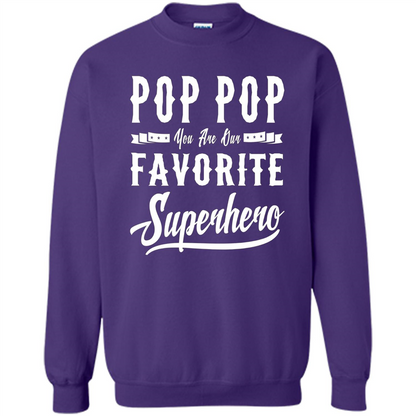 Pop Pop Superhero Fathers Day Gifts Dad Grandpa Men T-shirt