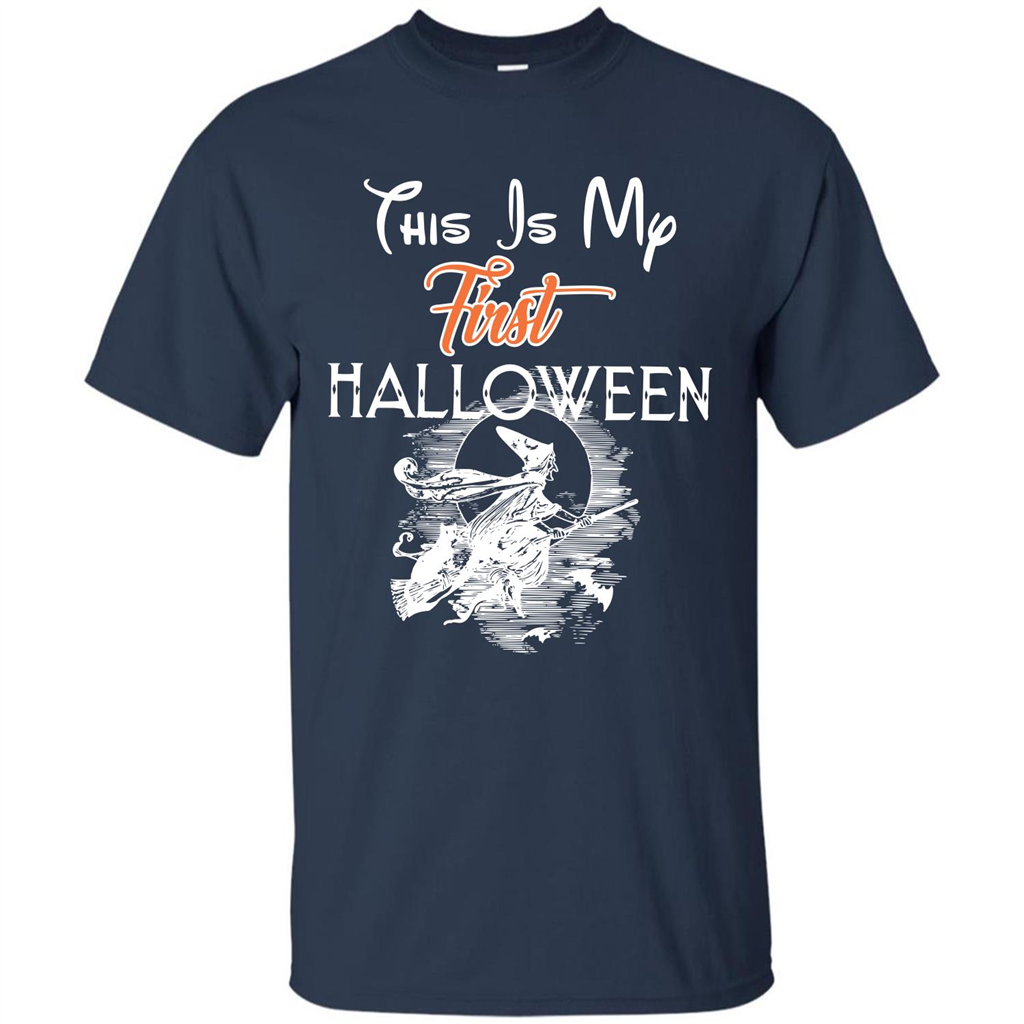 Halloween T-shirt This Is My First Halloween Navy