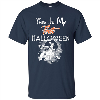 Halloween T-shirt This Is My First Halloween Navy
