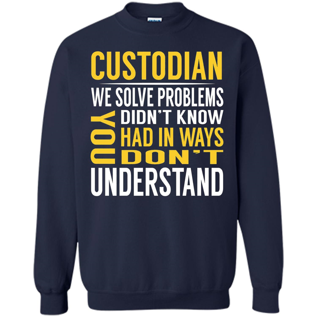 Custodian Solve Problems T-shirt Navy