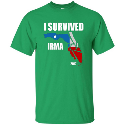 I Survived Hurricane Irma 2017 T-shirt Irish Green