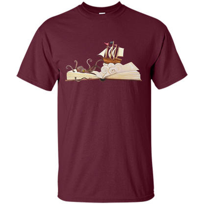 Book Reader T-shirt Love To Read Book Maroon