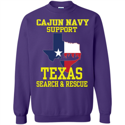 Cajun Navy Support Texas Search And Rescue T-shirt Purple
