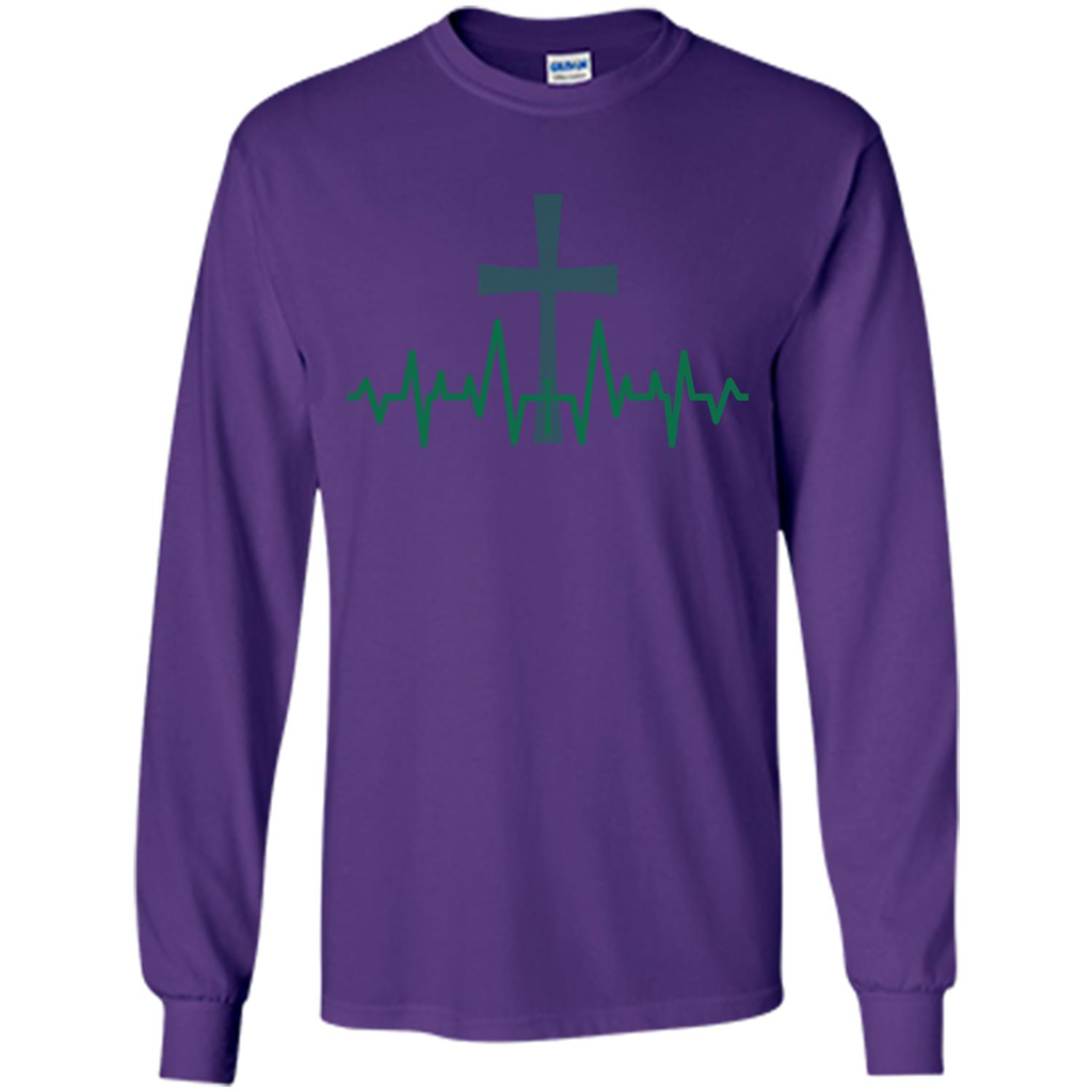 Christian ECG T-shirt Purple