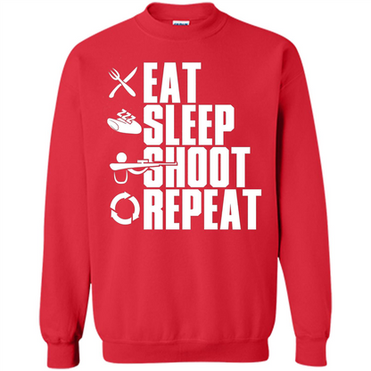 Eat Sleep Shoot Repeat T-shirt Red